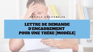 Lettre De Demande D Encadrement Pour Une These Modele