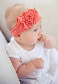 Comfy Stretchy Soft This Is Probably The Softest Fabric Yet This Coral Color I Love This One Beautiful Color For Baby Bows Diy Baby Stuff Baby Headbands
