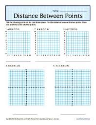 Distance Between Points 6th Grade Geometry Worksheets Geometry Worksheets Coordinate Plane Coordinate Geometry