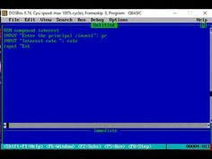 Qbasic Compound Interest Compound Interest Computer Programming Interesting Things
