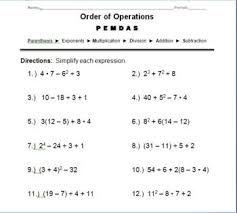 Order Of Operations Practice Worksheet Pemdas Order Of Operations Pemdas Worksheets Pemdas