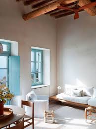 At Home On A Greek Island Beach House Interior Mediterranean Homes House Styles