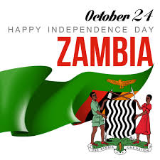 Card With Flag And Coat Of Arms Happy Republic Of Zambia Day Zambia Flag Zambia Happy Independence Day