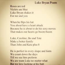 Luke Bryan Poem Luke Bryan Luke Shake It For Me