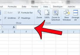 How To Unhide The Formula Bar In Excel 2010 Solve Your Tech