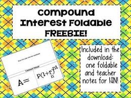 Compound Interest Foldable Freebie Consumer Math Compound Interest Math Math For Middle School