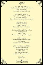 Life Is A Poems About New Beginnings Inspirational Poems About Life Poems About Life
