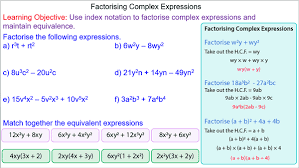 Factorising Expressions With Powers Mr Mathematics Com Expressions Math Worksheet Math