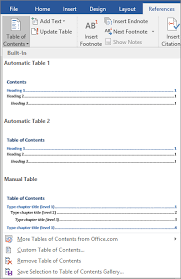 Create A Table Of Contents In Word Office Word Table Of Contents Words