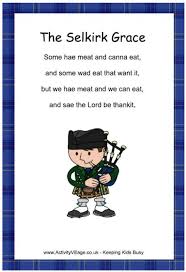 Selkirk Grace Printable Burns Night Burns Day Robbie Burns Day