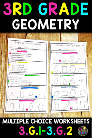 These 16 Geometry Worksheets Are Great For 3rd Grade Students They Get To Practice Identifying Shapes Clas Geometry Worksheets Math Worksheets 3rd Grade Math