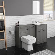 keswick grey sink vanity unit, storage