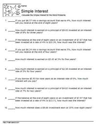 Practice Calculating Simple Interest With Free Worksheets Simple Interest Word Problem Worksheets Math Worksheets