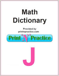 Math Words That Start With J Jump Joule Joint Probablility Math Words Printable Math Worksheets Math