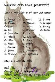 Top names for male cats. 41 Best Warrior Cats Name Generator Ideas Warrior Cat Names Warrior Cats Name Generator Warrior Cats