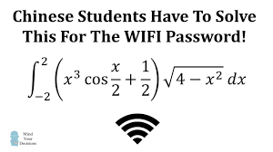Students In China Solve A Math Problem For Internet Access Math Problems Math Genius Calculus