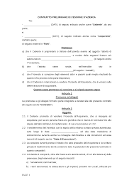 Cessione Contratto Preliminare Di Compravendita Fac Simile Word Docsity