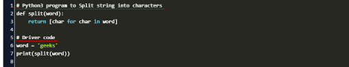 Kite is a free autocomplete for python developers. How To Split String To Each Letter Python Code Example
