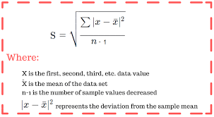 The Standard Deviation Formula For A Sample Descriptive Statistics Math Standard Deviation