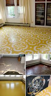 Stenciled Floor Super Cute But The Wood Would Have To Look Pretty Terrible For Me To Paint It Home Decor Painted Wood Floors Sweet Home