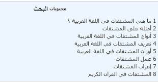 مكتبة لسان العرب بحث عن المشتقات في اللغة العربية أنواعها وأوزانها وعملها مدعم بالأمثلة والصور Pdf