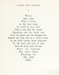 Dylan Thomas Vision And Prayer Prayer Poems Cool Words Dylan Thomas