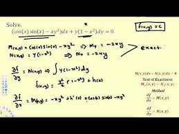 Exact First Order Differential Equations 2 Differential Equations Differential Equations Equations First Order