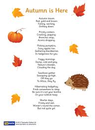 Autumn Printables Kids Poems Autumn Poems Autumn Eyfs