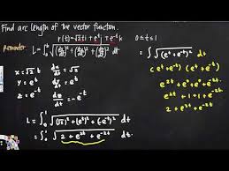 Arc Length Of A Vector Function Vector Calculus Vector Calculus Calculus Vector