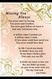 Missing You Always Poem Missing You Always Poems Miss You Mom Miss You Miss You Dad