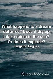 Inspiring A Raisin In The Sun Quote In 2020 Exploded Quotes Sun Quotes Langston Hughes Poems