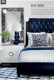 Have You Seen The New Lookbook For High Fashion Home Navy Bedroom Decor Bedroom Headboard Blue Headboard