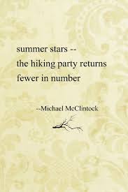 Haiku Poem Summer Stars By Michael Mcclintock Haiku Poems Haiku Poetry Very Short Poems