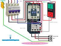 Como Conectar Un Contactor A Botoneras Y Rele Termico Esquemas Electricos Esquemas Electricos Instalacion Electrica Industrial Instalacion Electrica