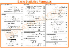 Basic Statistics Formulas Data Science Learning Statistics Math Studying Math