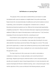 Attending college offers much more benefits than just career preparation and social experiences. Course Reflection Paper Developmental Psychology Well Being