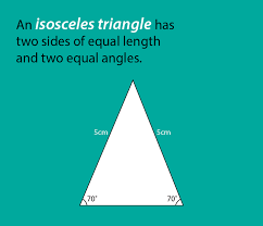Math Facts About Triangles An Isosceles Triangle Has Two Sides Of Equal Length And Two Equal Angles Print Out Our Series Of Triang Math Facts Math Flashcards