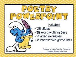 Poetry Powerpoint W 7 Video Clips And 18 Word Wall Vocabulary Posters Vocabulary Posters Teaching Poetry Teaching Literature