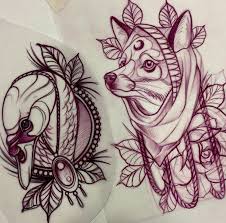 Neo Traditional Fox Fox Tattoo Tattoo Drawings Traditional Tattoo Design