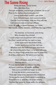 The Sunne Rising By John Donne Click To Enlarge Image John Donne Sunne Prentice