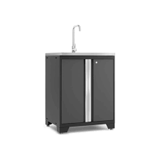 d steel garage cabinet sink in gray