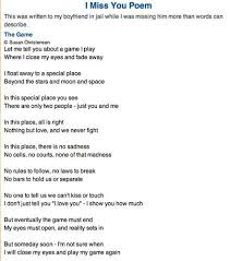 Loving You Poems For Him In Prison Imissyou Comi Miss You Poem The Game By Prison Quotes Inmate Love Missing You Poems