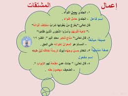 المشتقات اسم الفاعل واسم المفعول