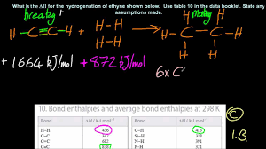 5 3 Average Bond Enthalpy Calculations Sl Ib Chemistry Youtube