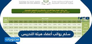 سلم رواتب أعضاء هيئة التدريس الجديد 1442 مع البدلات موقع محتويات