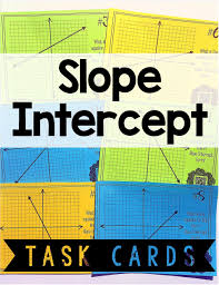 My 8th Grade Math Algebra 1 Students Loved This Slope Intercept Form Task Card Activity It Was The Perf Writing Linear Equations Linear Equations Task Cards