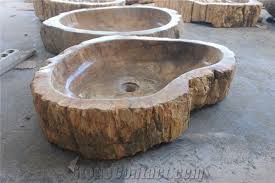 indonesia petrified wood oval basins