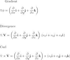 Equations For Div Curl Grad Math Formulas Mathematics Math Review