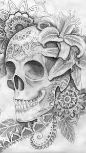Pin By Taylor Poole On Some Tat Ideas Skulls Drawing Sugar Skull Tattoos Skull
