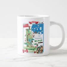Manitoba Canada Cartoon Poster Giant Coffee Mug Zazzle Com Mugs Cartoon Posters Classic Gifts